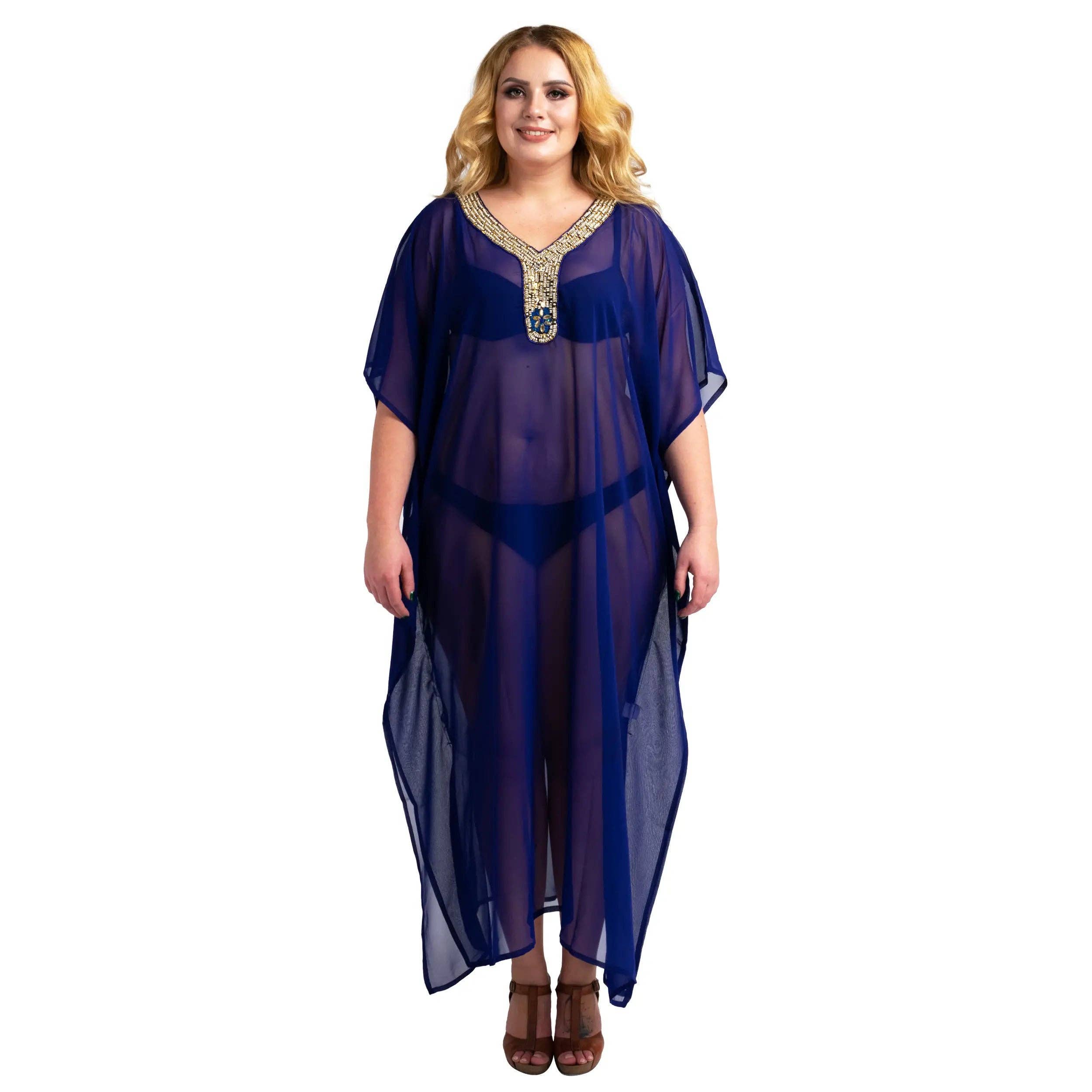 Miss Lavish London - Wholesale Kaftan - Dames - Dames Lange Kaftan Strand Caftan Jurk, 3 Kleuren S-3XL, 1403