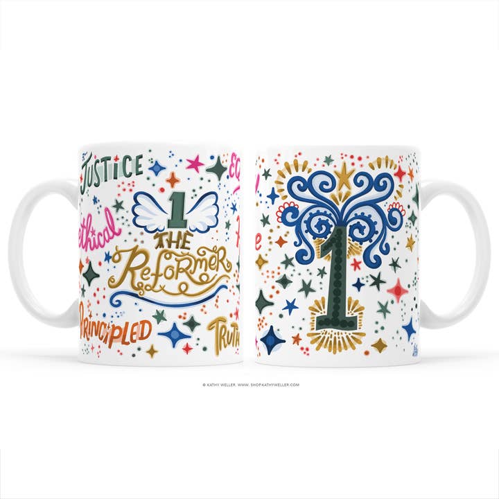Enneagram Type 1 The Reformer Mug for wholesale by Kathy Weller Art+Ideas