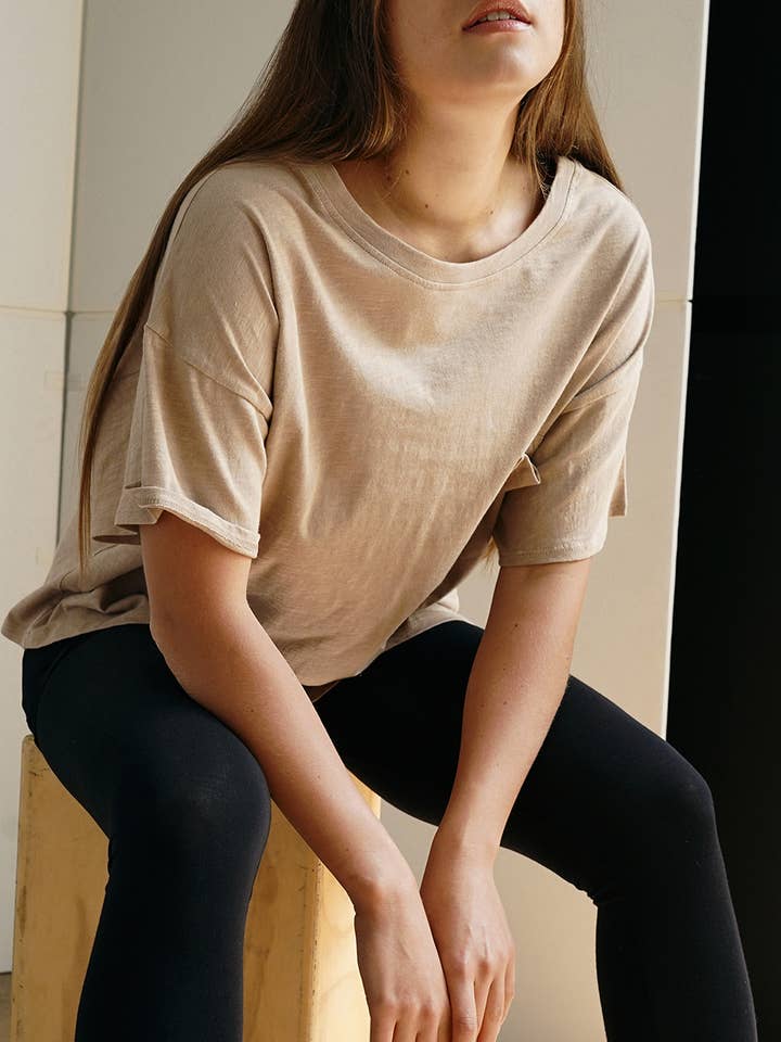 Fabina - Wholesale T-Shirt - Women's - COTTONSLUB OVERSIZE POCKET T2