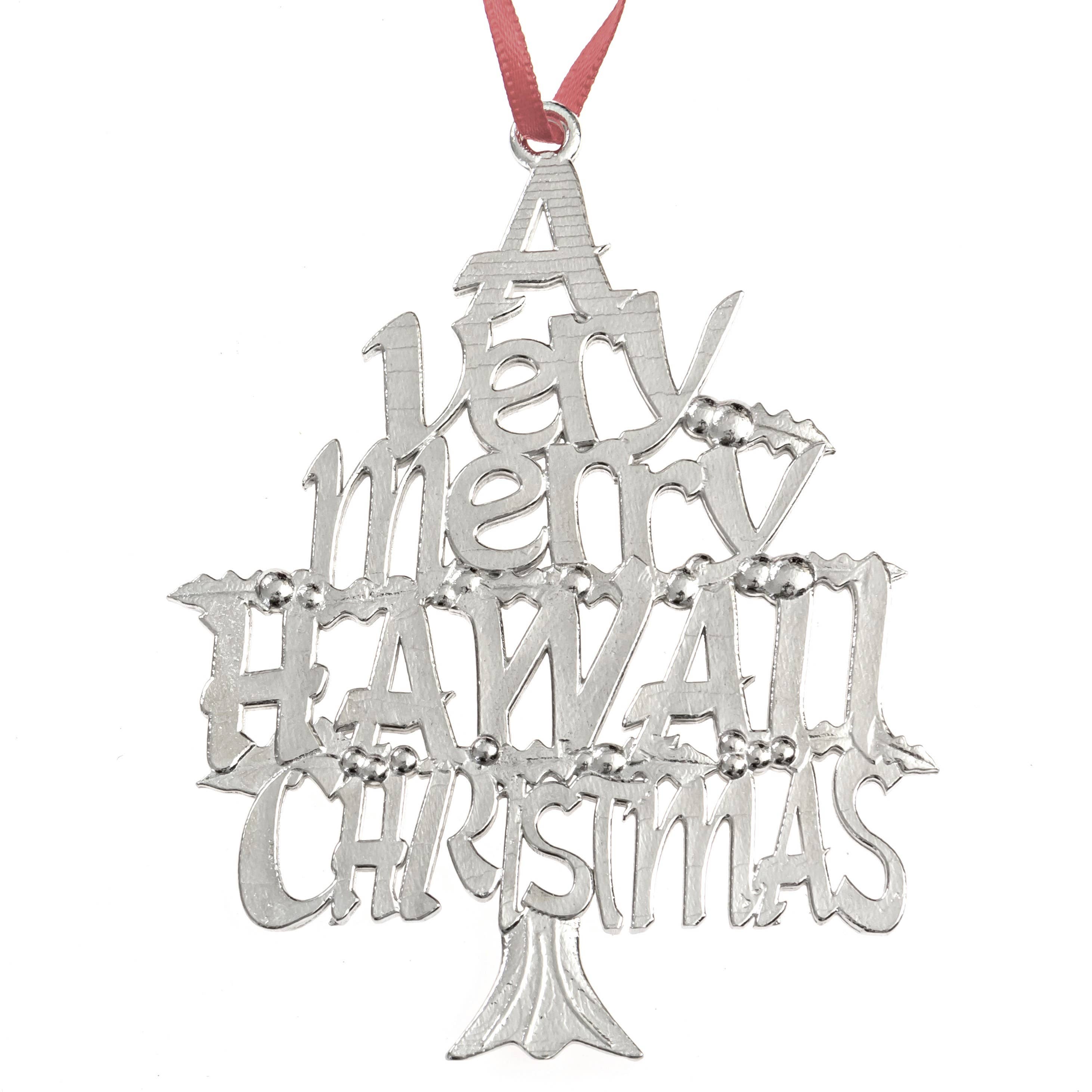 House of Morgan Pewter - Wholesale Ornament - Merry Hawaii Christmas Ornament - Hawaii Gifts2