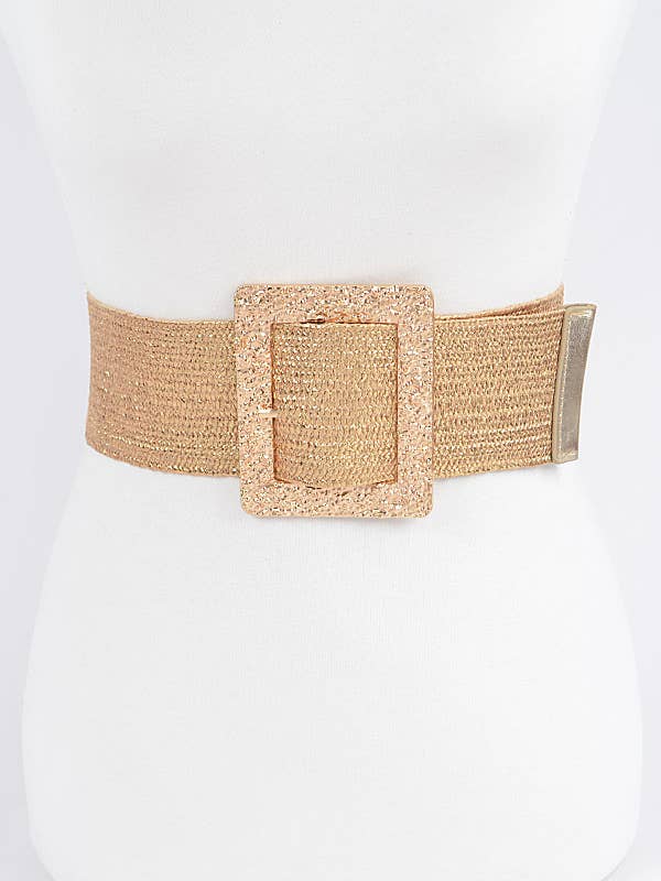 Wide Metal Buckle Clear Belt PB8551GD for wholesale by anbfashion