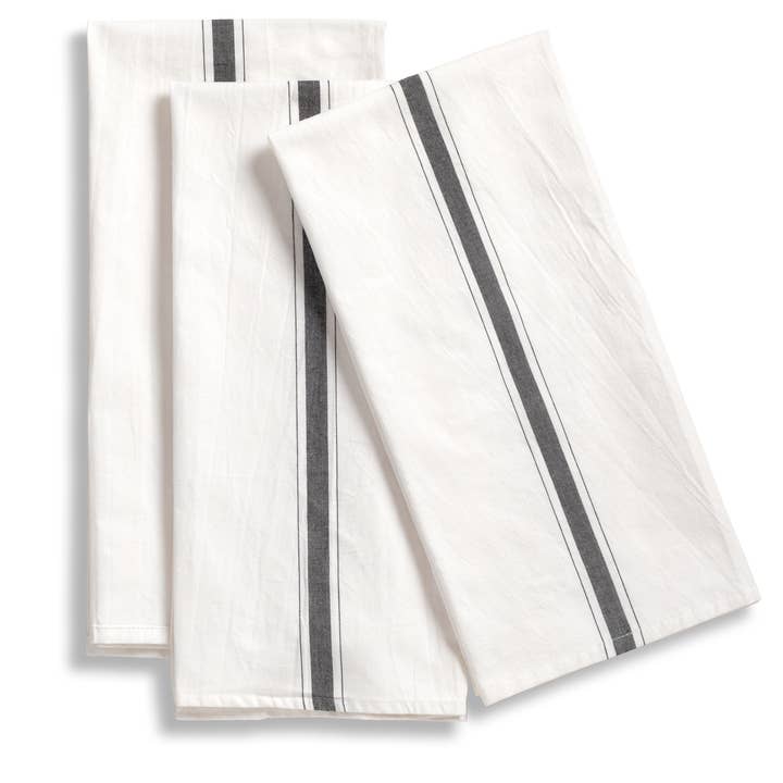 LLdecor - Wholesale Tea Towel - Chef Kitchen Towels - Baker Stripes, Set of 37