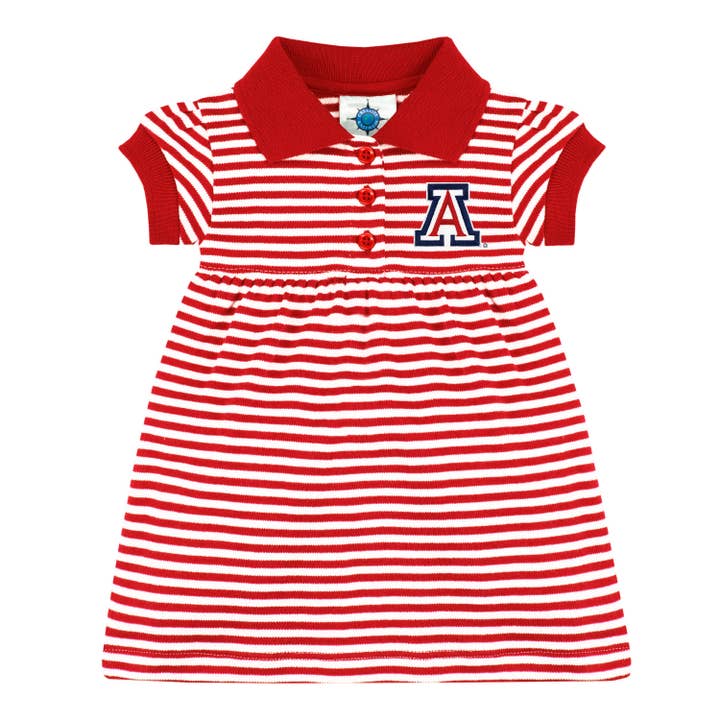Arizona Wildcats Striped Game Day Dress With Bloomer for wholesale by Creative Knitwear