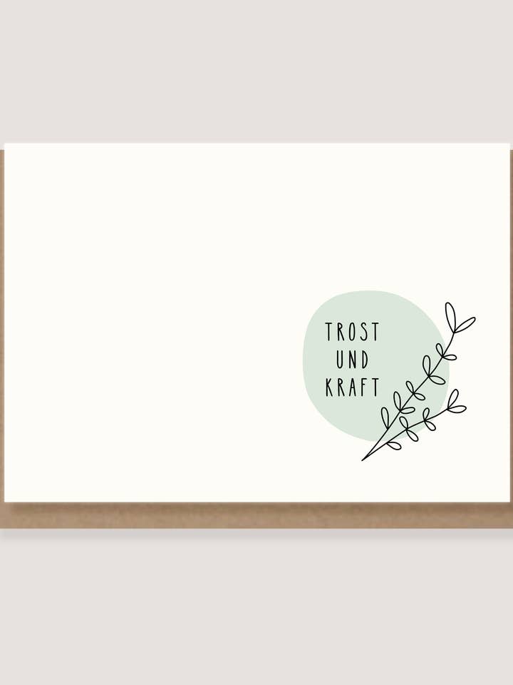 folding card with envelope - “Trost & Kraft” for wholesale by LØTTEBOM