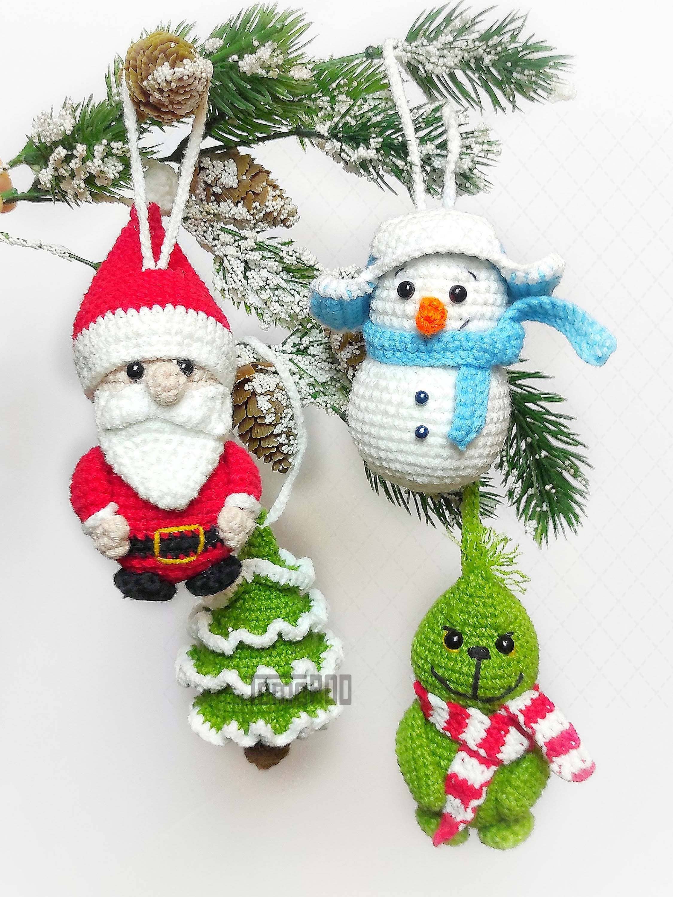 TOMOPOD LLC - Wholesale Ornament - Crochet Amigurumi Christmas Tree Toys, Xmas Ornaments Decor1