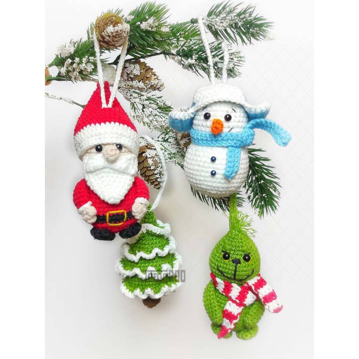 TOMOPOD LLC - Wholesale Ornament - Crochet Amigurumi Christmas Tree Toys, Xmas Ornaments Decor1