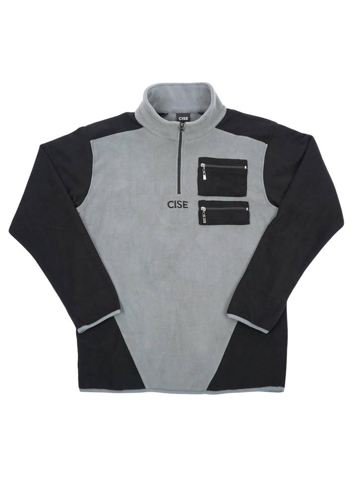 Kennedy Pullover mit Viertelreißverschluss (Onyxgrau) für den Großhandel von CISE