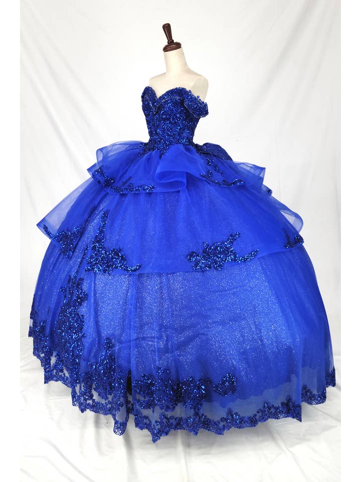 Chicas - Wholesale Dress - Women's - Multilayered Quince Dress With Bow and Sequins CHF306310