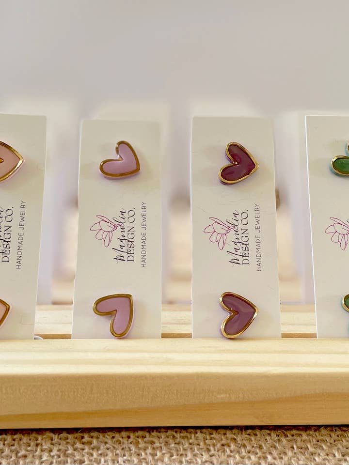 Heart Studs for wholesale by Magnolia Design Company