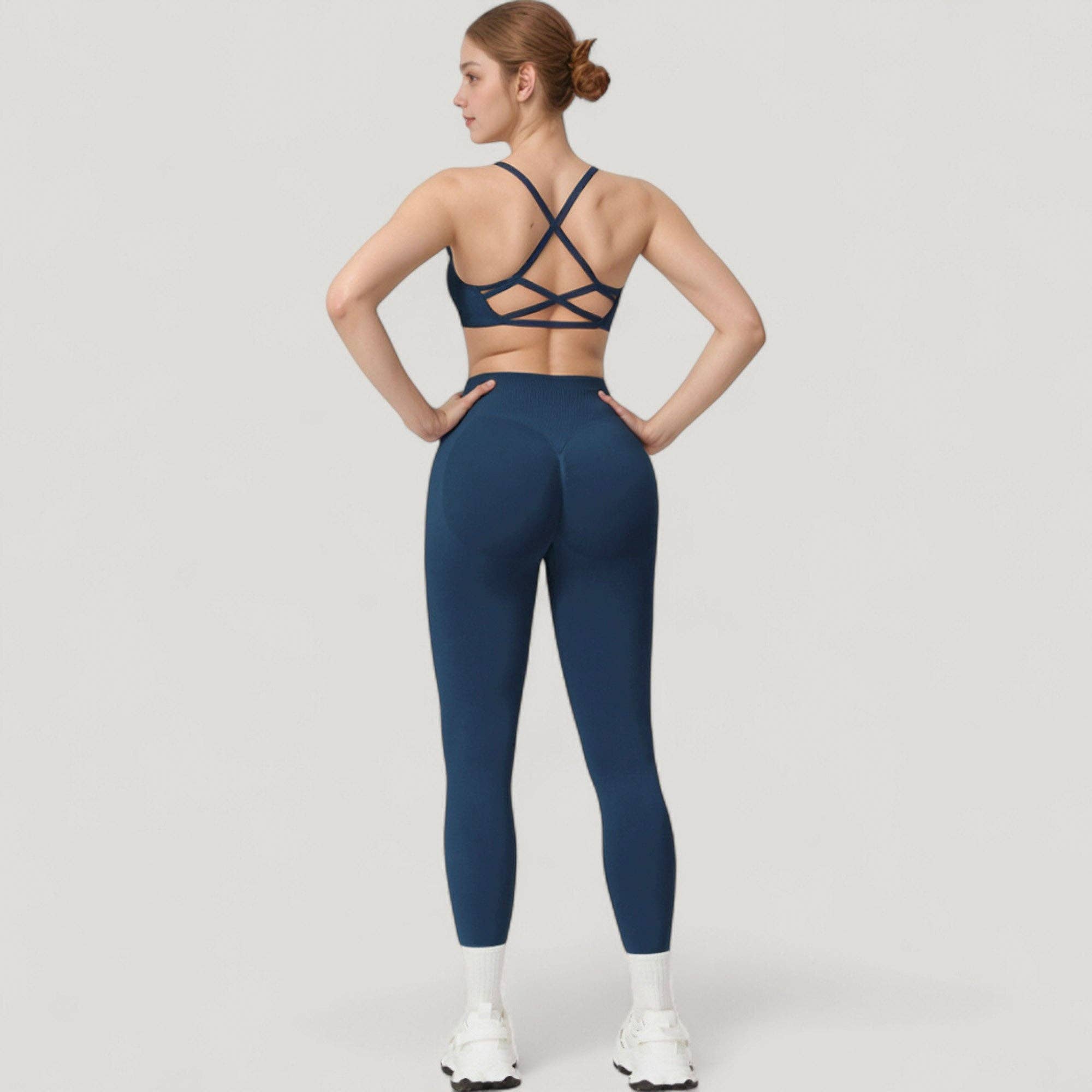 Active by Anna-Kaci – wholesale Athletic/lounge leggings – Women's – Seamless High Waist Compression Leggings with Sculpting Back19