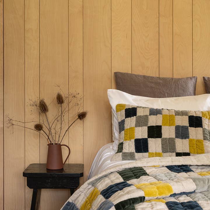 Velvet Remnant Patchwork Cushion Cover Rectangular for wholesale on Faire2