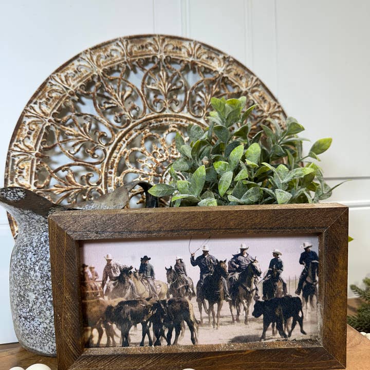 The Broken Board - Wholesale Art Print - Western roundup, Cattle drive, Cowboys1