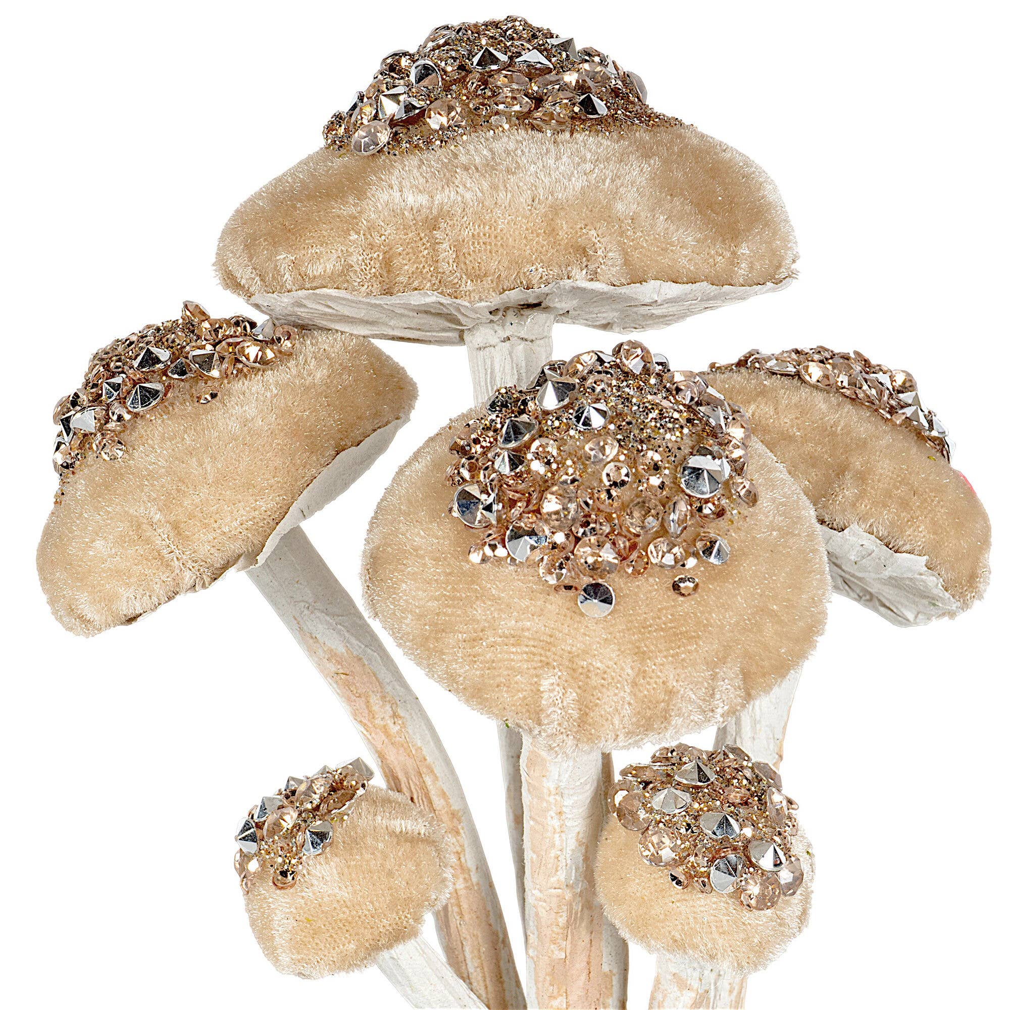 STP - Wholesale Christmas Decoration - 7.9" Сhampagne Mushrooms Christmas Decoration1