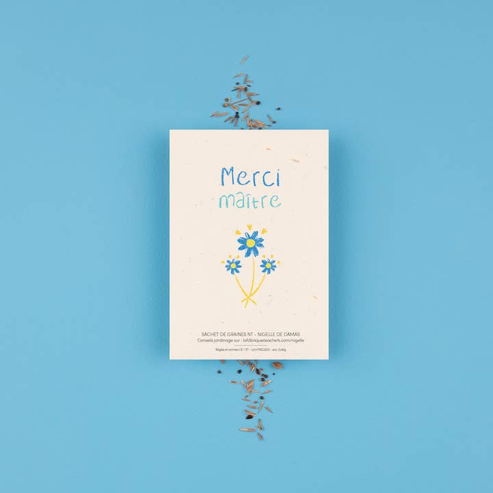 Merci Maître - Nigella Seed Sachet for wholesale by La Fabrique à Sachets