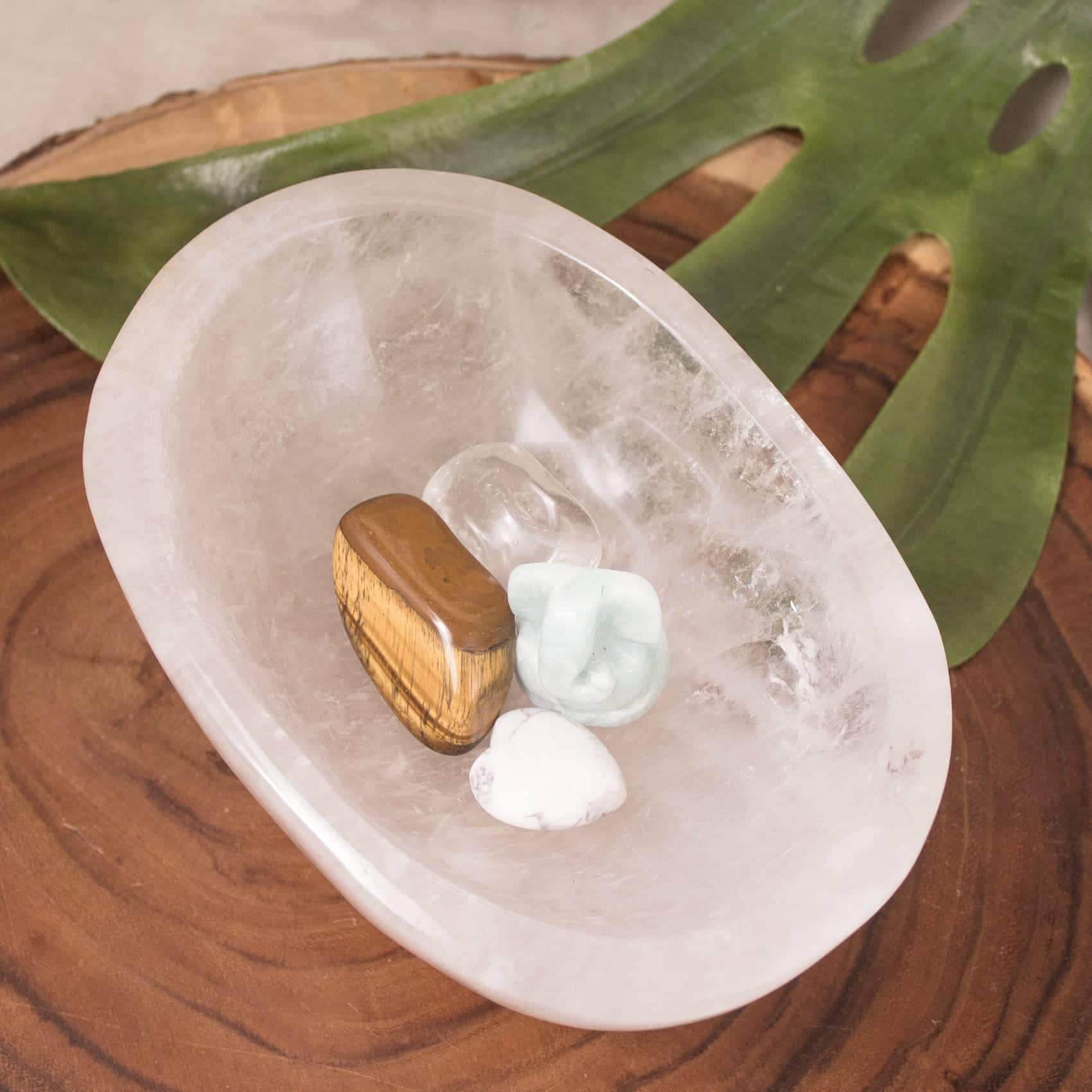 Tiny Rituals - Wholesale Decorative Plate/Dish/Bowl - Rare Clear Quartz Crystal Bowls - Large - 1 of a Kind2