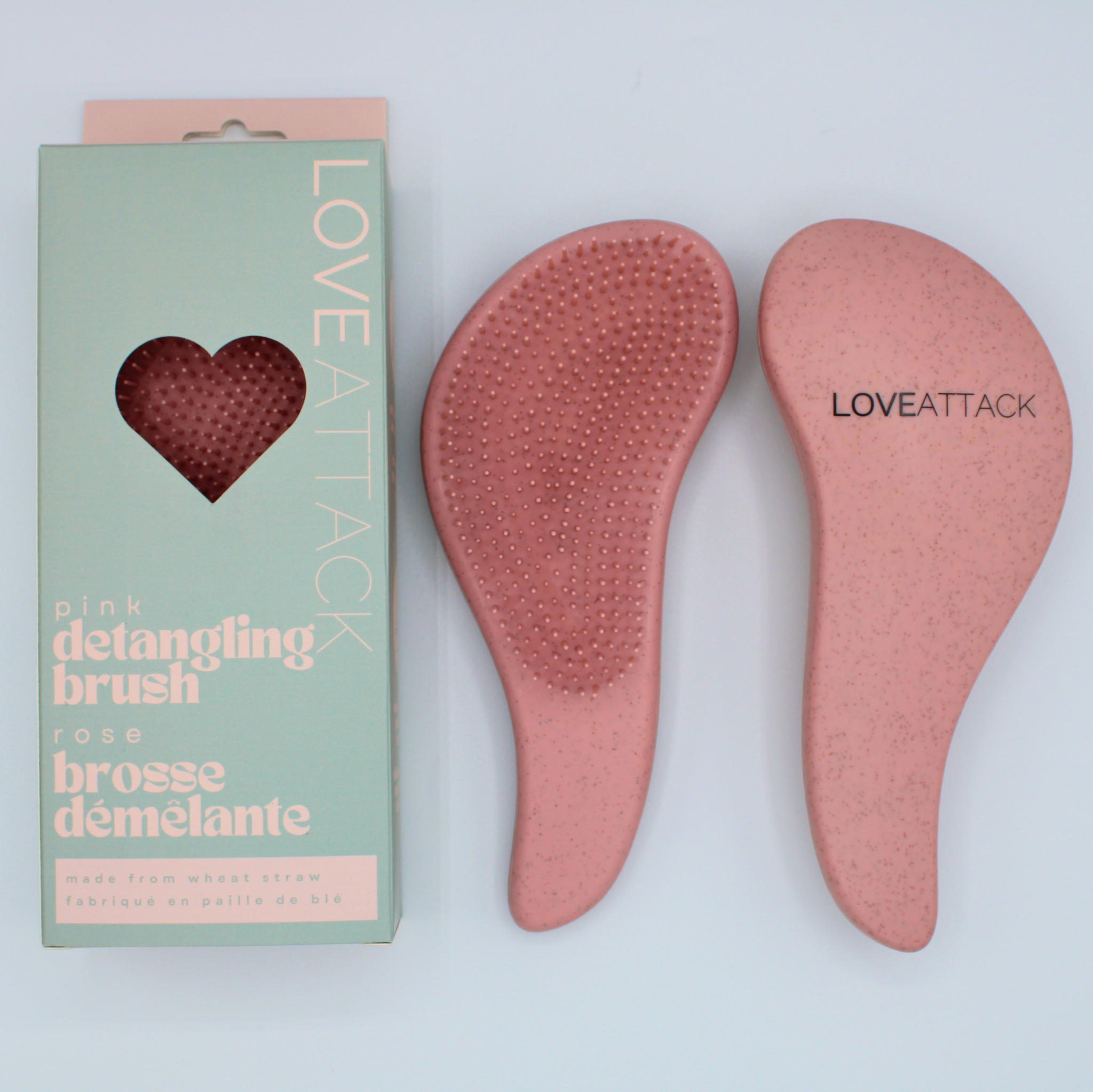 Love Attack - Wholesale Hair Brush/Comb - Wheat Straw Wet/Dry Detangling Hair Brush17