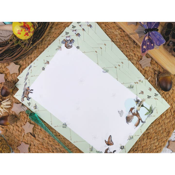 Wings of Fantasy - Wholesale Stationery/Notecard Set - Fantasy Fox Letter Writing Set | Art Nouveau Style Writing Set| Vintage Style Stationery with Wax Seals| Pen Pal Stationery Gift2