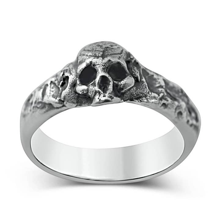 Skull ring Band thin pour la vente par Black Rock Jewel