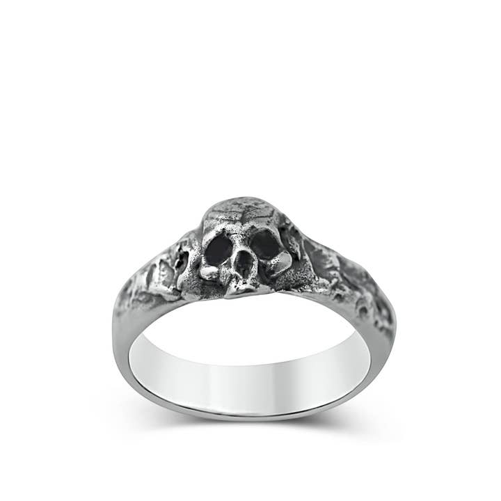 Skull ring Band thin pour la vente par Black Rock Jewel
