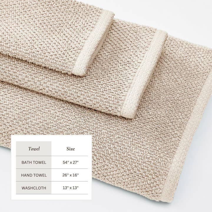 BH Collective - Wholesale Towel Set - Cotton Textured Bath Towel Set - Acacia Collection36