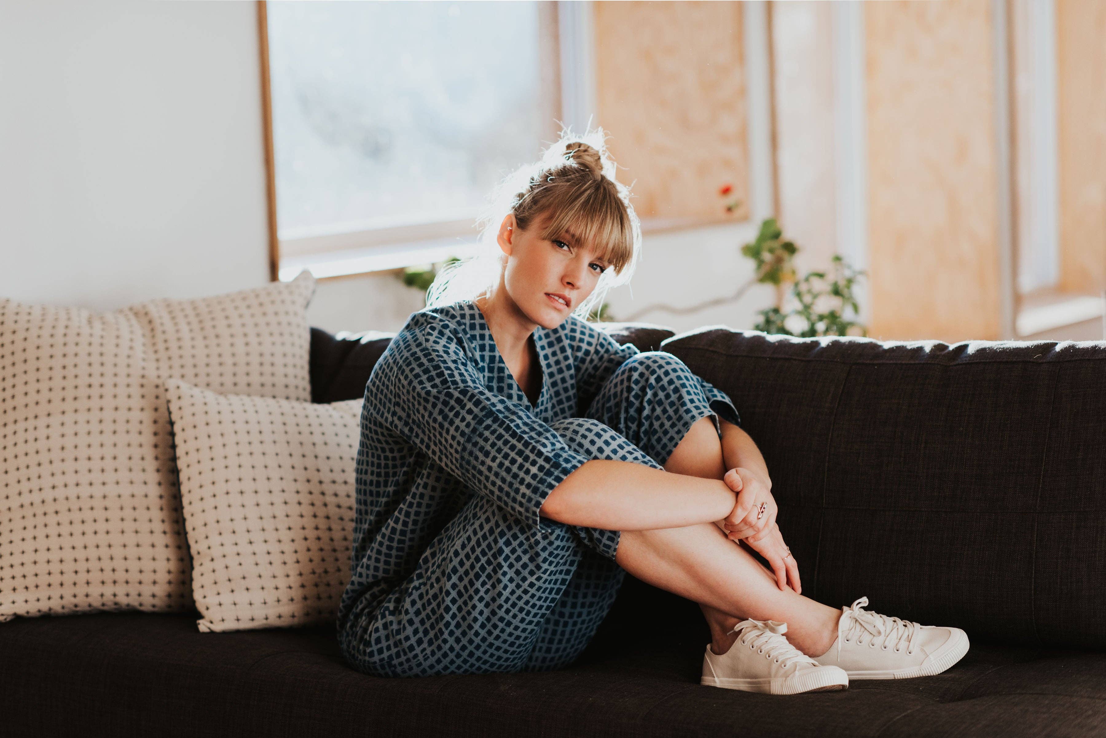 Happy French Gang - Vente Combinaison – femme - Combinaison Indigo à carreaux4