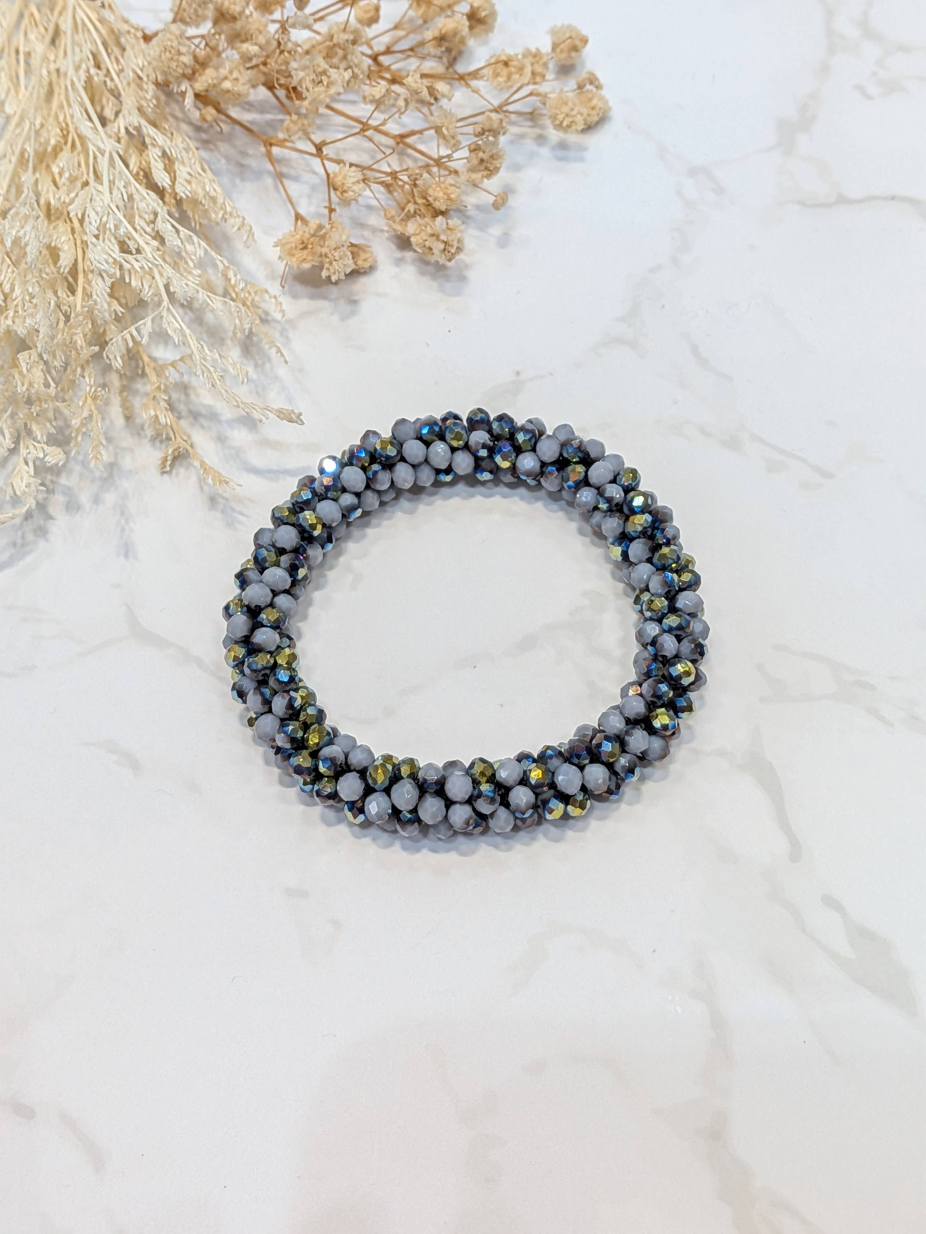 LOLO & YAYA - Wholesale Link & Chain Bracelet - Black-tone crystal effect bracelet20