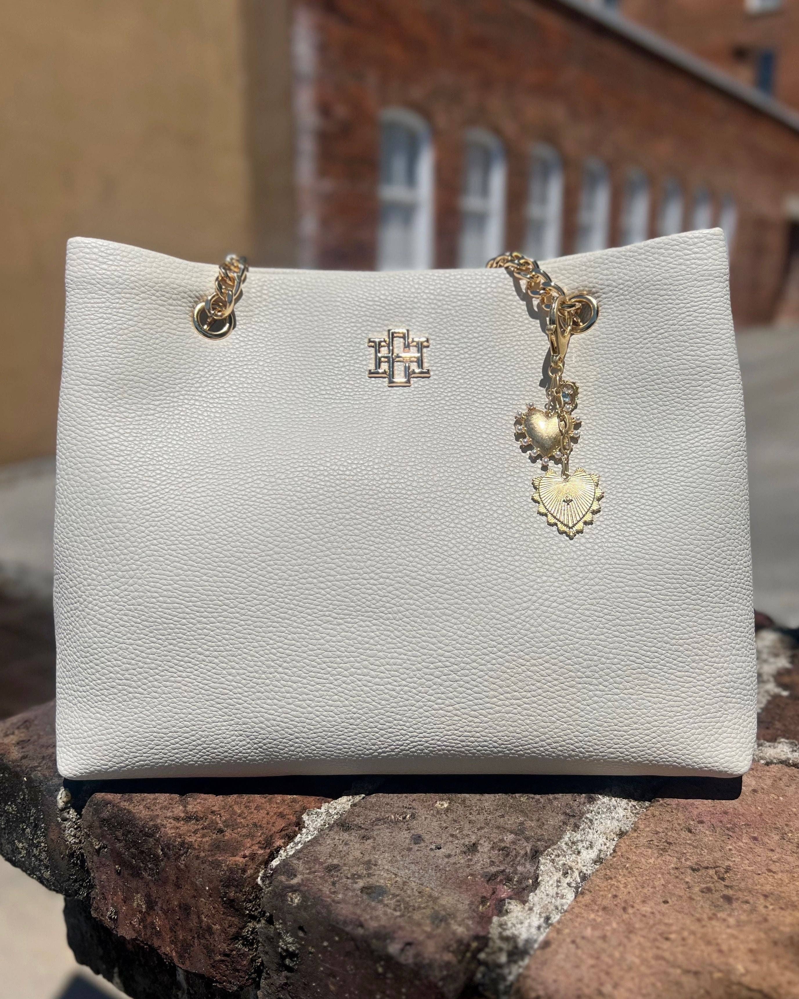 Caroline Hill - Wholesale Keychain - Women's - You Have My Heart Bag Charm Worn Gold1