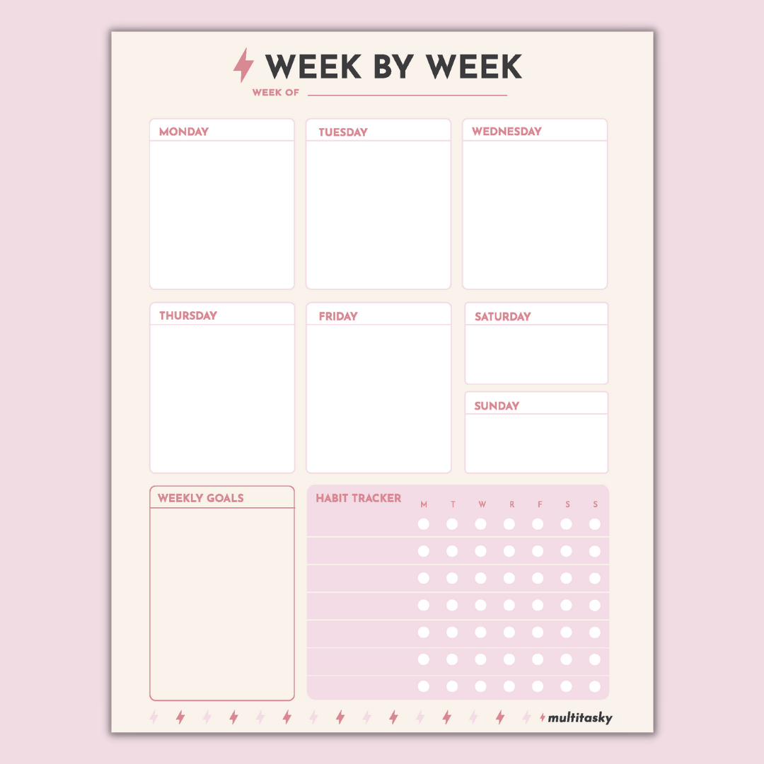 Multitasky - Vente Agendas - Feuilles d'agenda Conquer My Day (approvisionnement de 6 mois)4