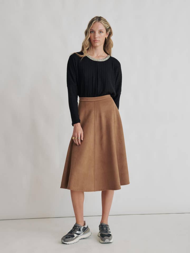 Krystle Skirt. Beige Cape Skirt for wholesale by Malahierba