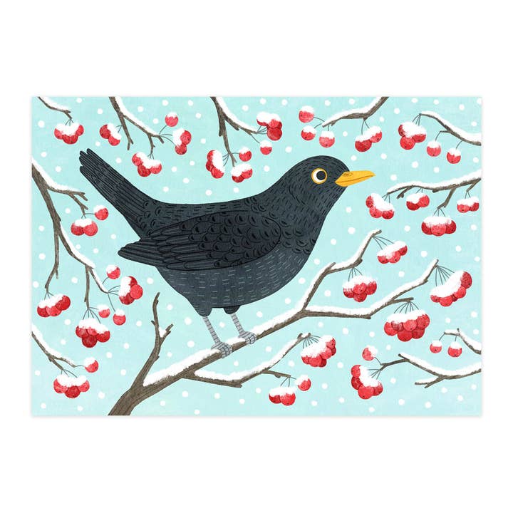 Ansichtkaart "Wintermerel" voor wholesale door paruspaper. nutzfeine papeterie