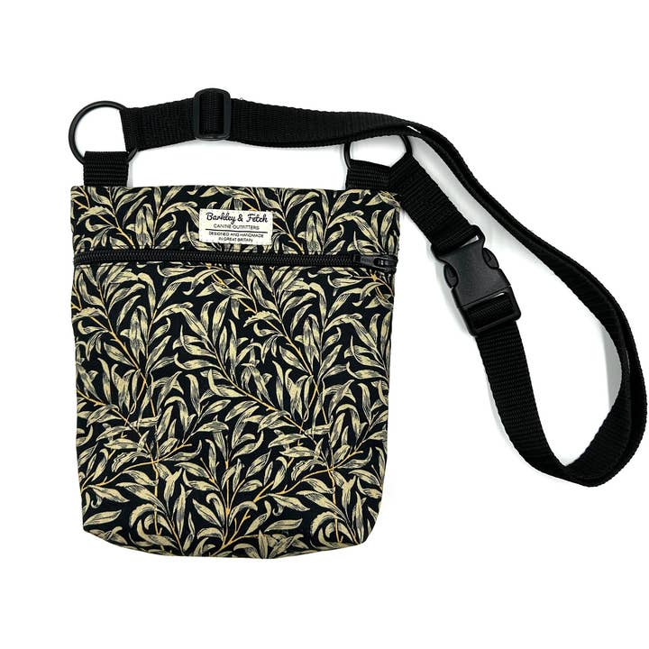 Black Willow Print Dog Walk and Treat Bag for wholesale by Barkley and Fetch