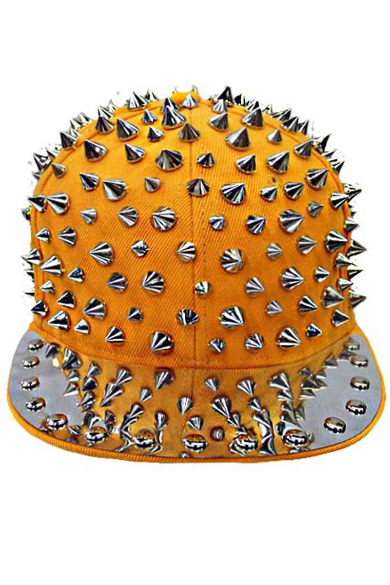 Cap Zone - Wholesale Flat Brim Cap - Unisex - Punk Rock Heavy Metal Studded Snapback3