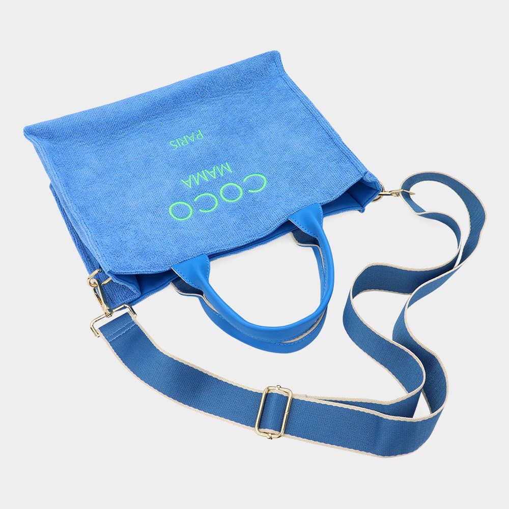 Sensibling Corp. - Vendita all'ingrosso Borsa tote - Donna - Borsa Tote Media COCO MAMA in Spugna con Tracolla1