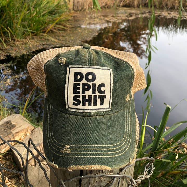 Vintage Life – wholesale Trucker hat – Unisex – Do Epic Shit Distressed Trucker Hat Baseball Cap