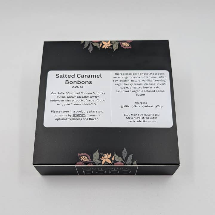 Caed Confections - Wholesale Chocolate box - Salted Caramel Bonbons1