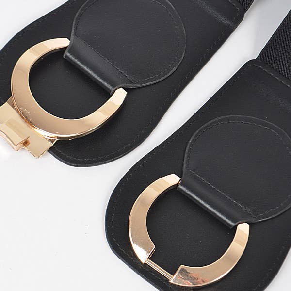 Shop Neighbors - Wholesale Belt - Women's - Faux Leather Wide Elastic Plus Size Belt