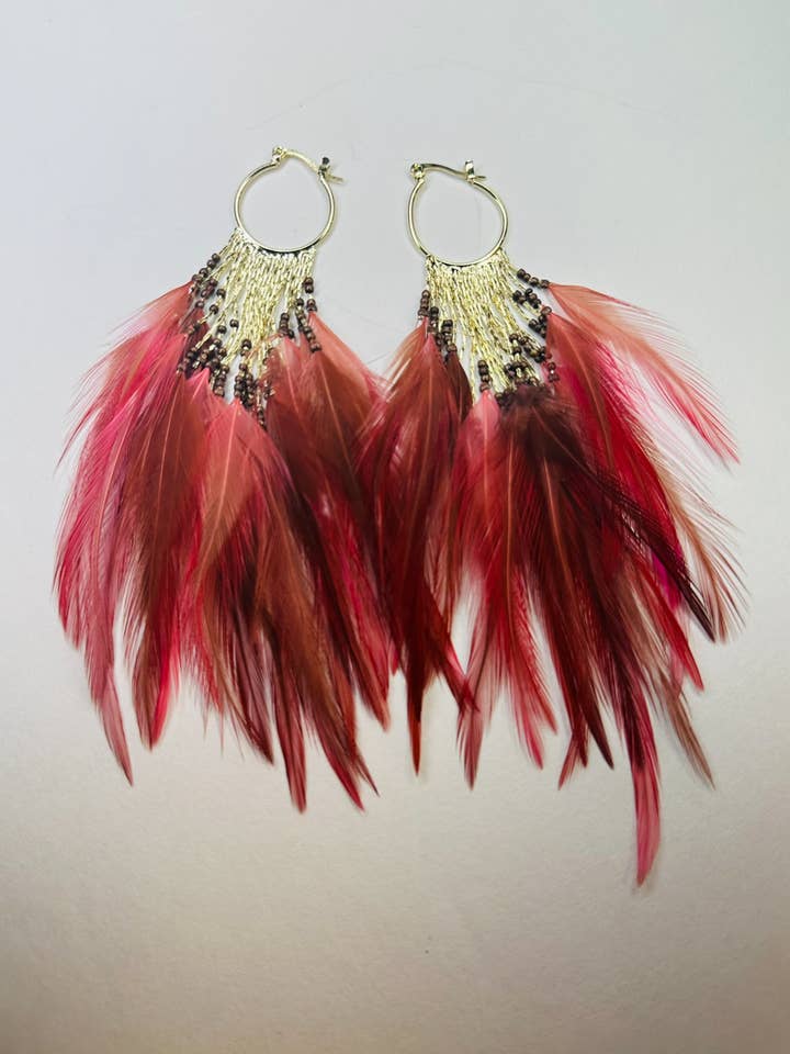 Orecchini con piume Dream Catcher per la vendita all'ingrosso da parte di Clemmie Watson