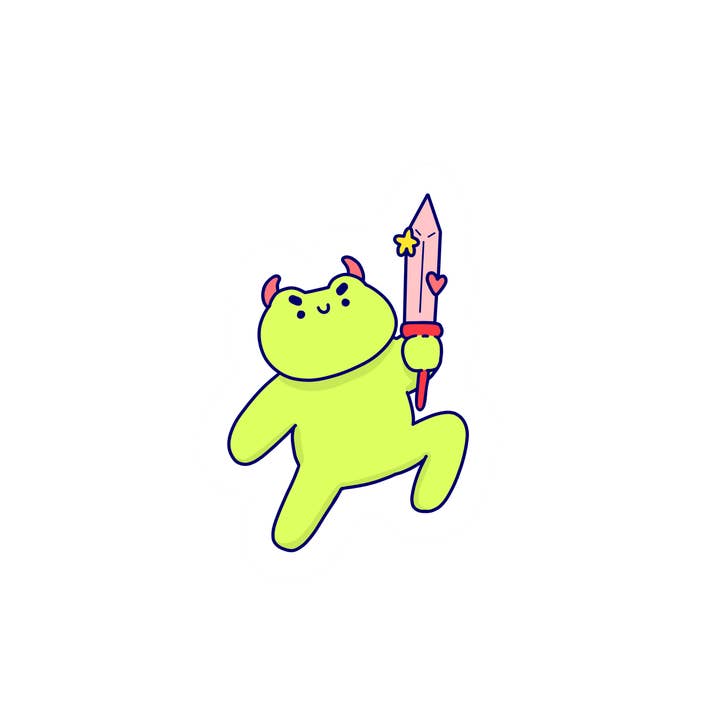 Nimbob - Wholesale Sticker - Angel Frogs stickers pack of 5 - Frog Lover sticker set2