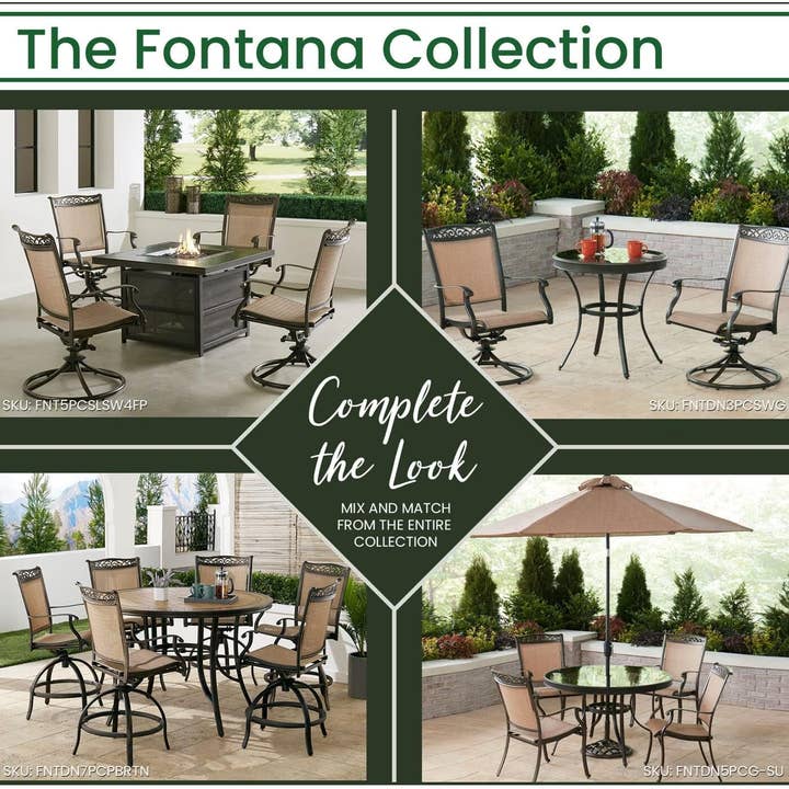 ShipItFurniture - Wholesale Patio Set - Outdoor Dining Set With Rust Resistant Aluminum And Swivel Rockers 60 Inch Table4