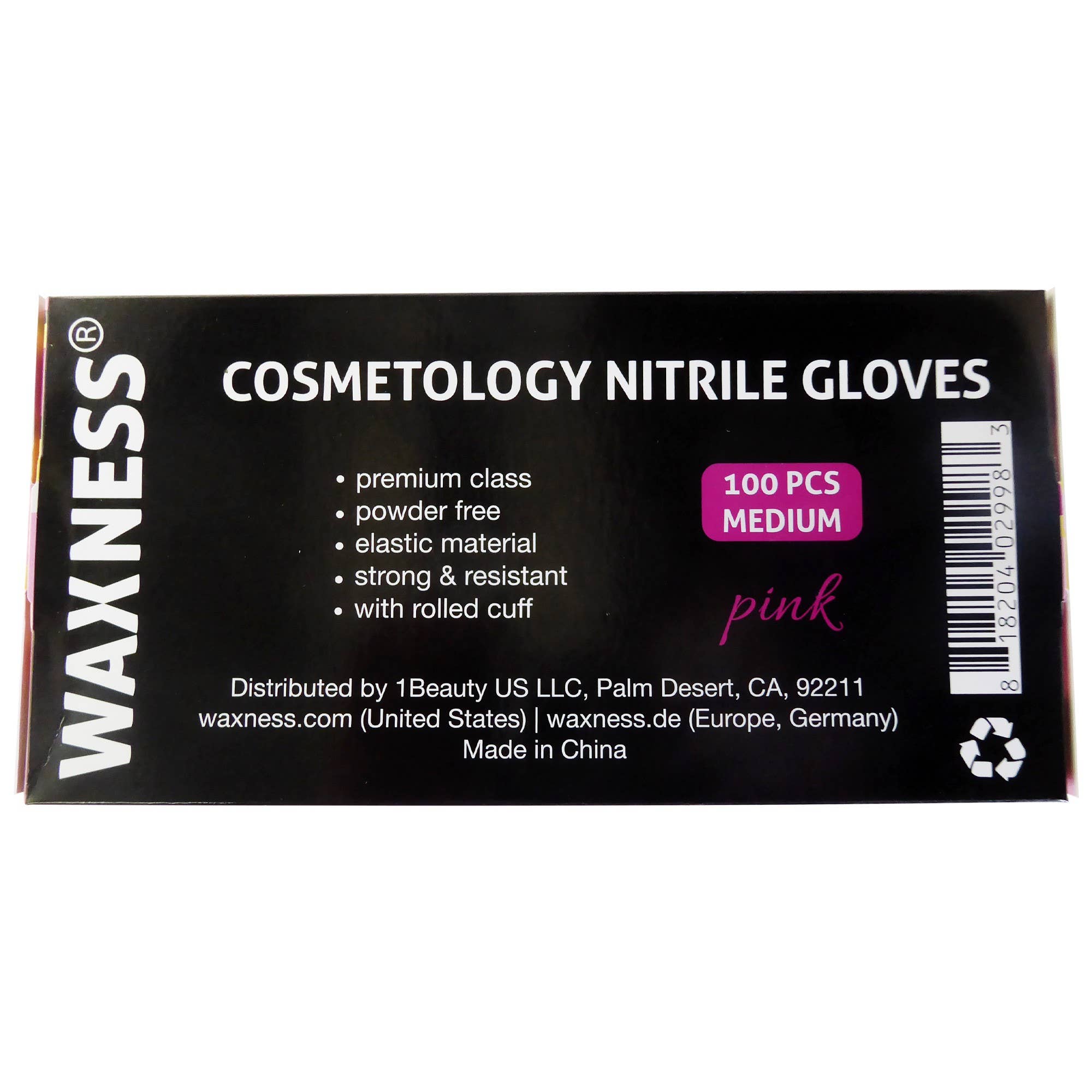 Waxness – wholesale Cleaning gloves – Waxness Cosmetology Nitrile Gloves Pink, Medium, 100 pcs/box3