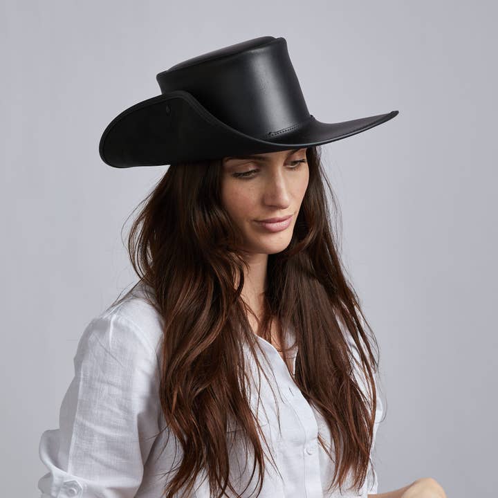 American Hat Makers - Wholesale Cowboy Hat - Unisex - Renaissance Fair Leather Hat Unbanded - Style Cavalier10