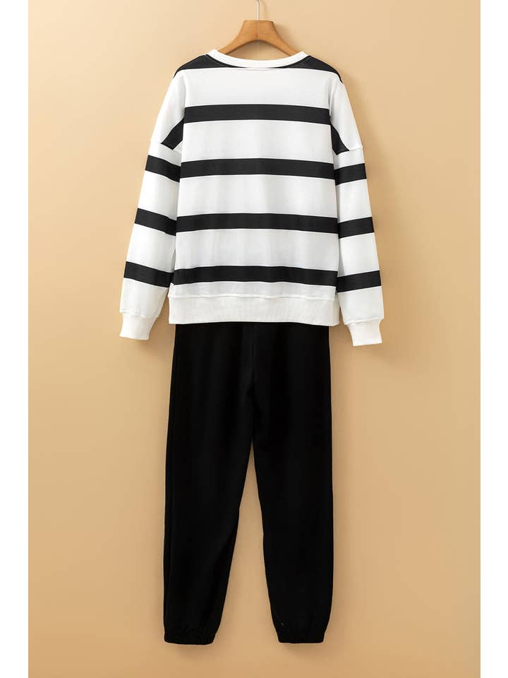 Stripe Pullover and Jogger Pants Set for wholesale on Faire