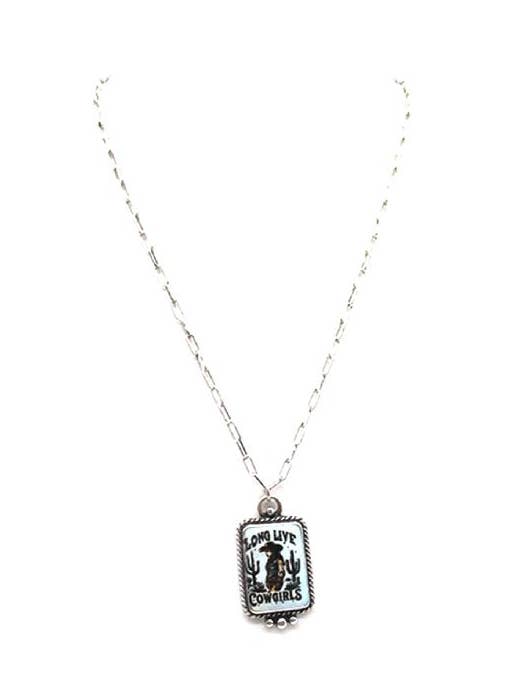 Collier pendentif imprimé thème western pour la vente par Snowing West
