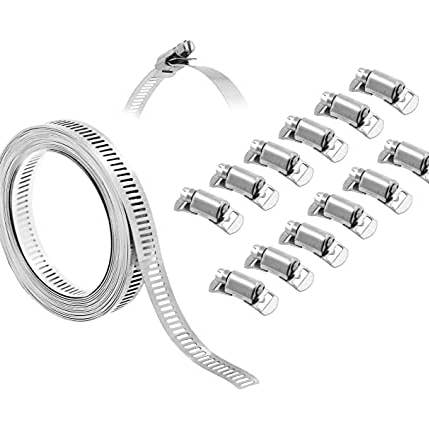 Mandala Crafts - Wholesale Craft Supplies - Mandala Crafts Adjustable DIY Worm Gear Hose Clamps ÃÂÃÂ 304 Stainless Steel Hose Clamps ÃÂÃÂHose Clamp Kit Metal Band Clamp System1
