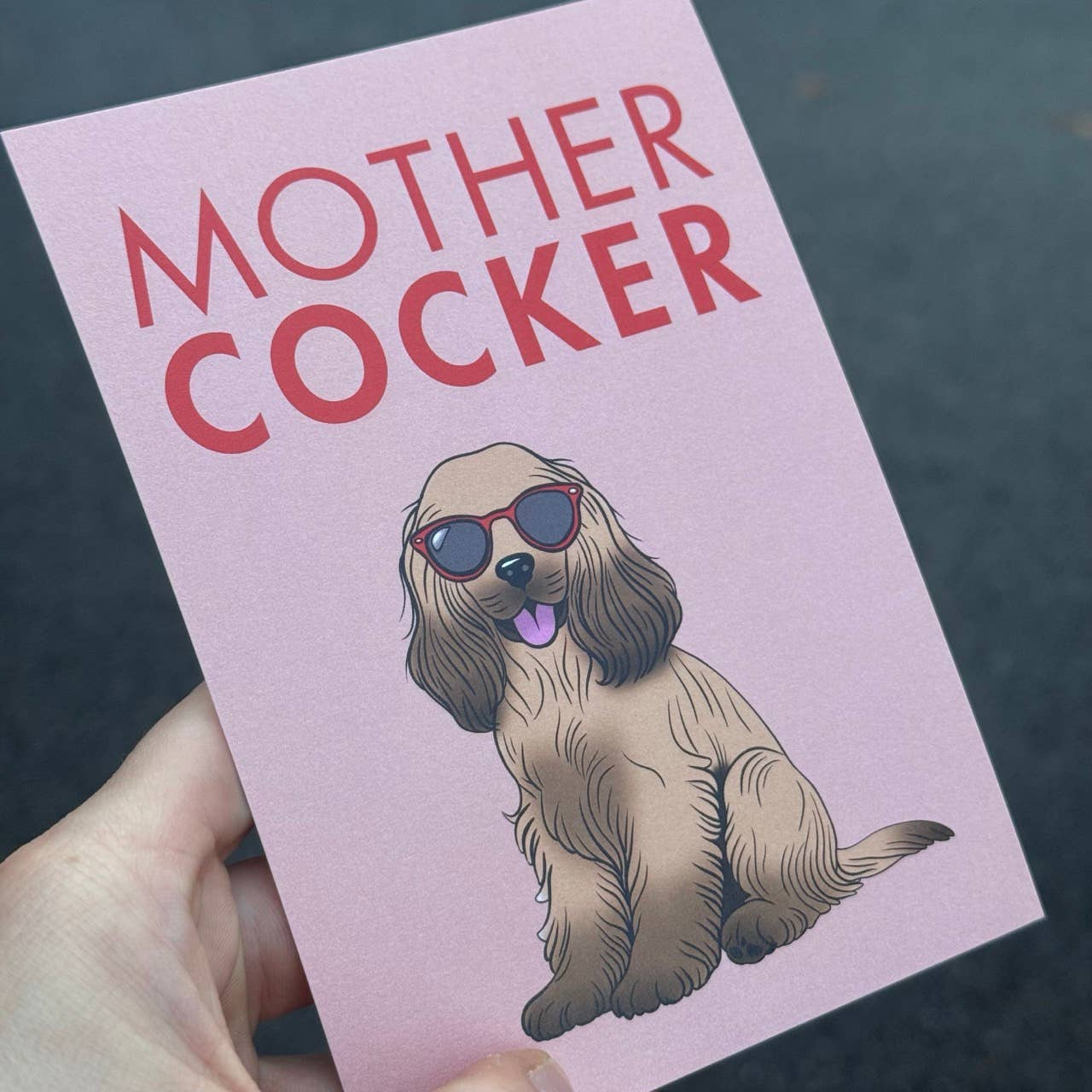 LOLLYPOPARTSTUDIO - Wholesale Gewone wenskaart - Engelse Cocker Spaniel Kaart « Moeder Cocker »4