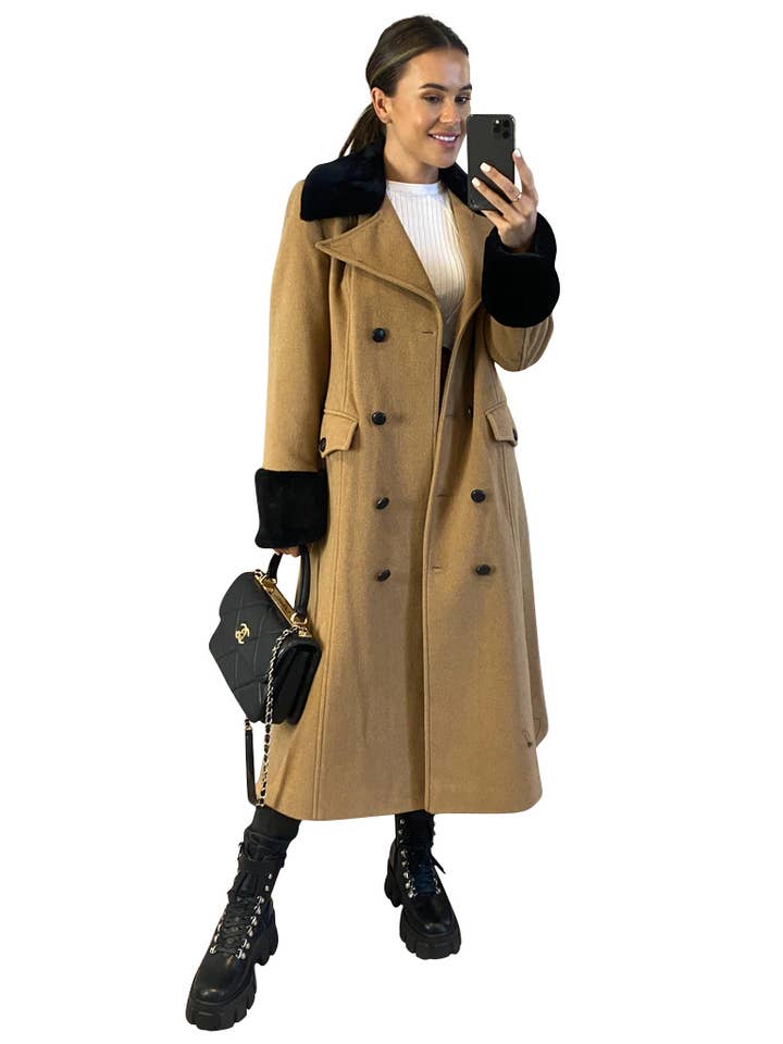 Anastasia – wholesale Fur/faux fur coat – Women's – Anastasia Fashions Womens Military Fur Trimmed Winter Coat