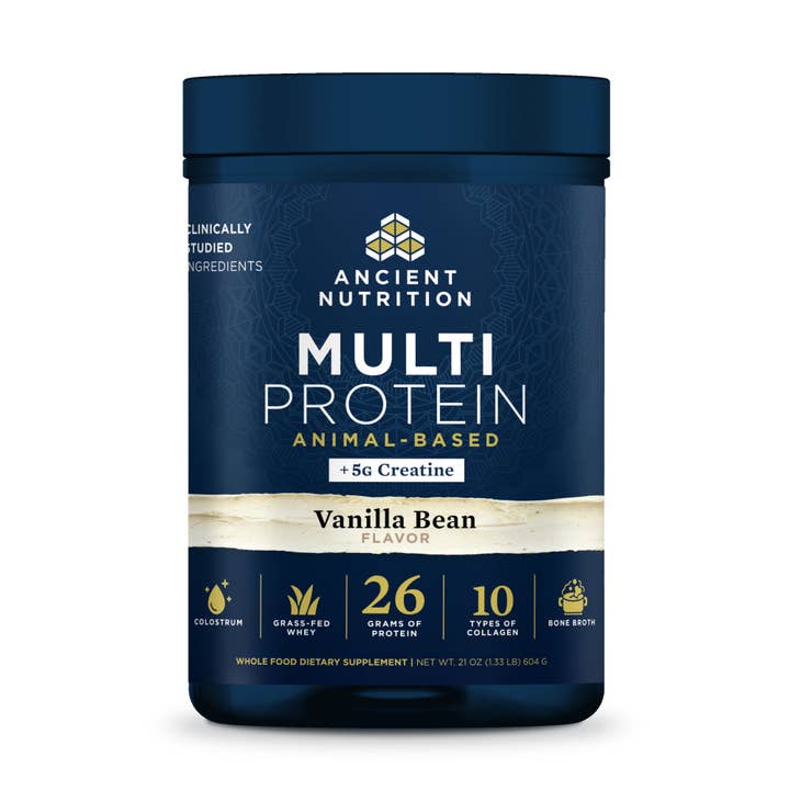 Multi Protein + Creatine | Powder Vanilla Bean (15 Servings) for wholesale by Ancient Nutrition