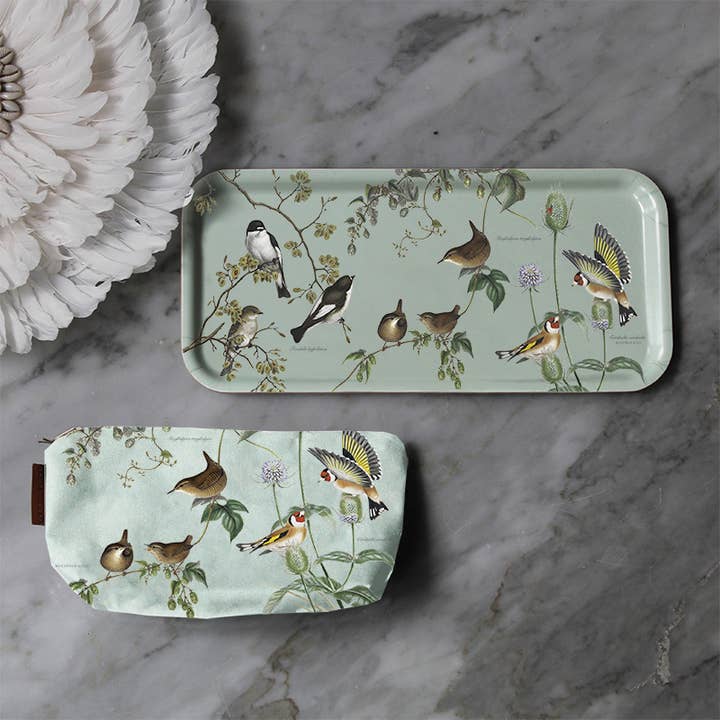 Koustrupco - Wholesale Makeup/Cosmetic Bag - Garden Birds Cosmetic bags in organic cotton- Made in Europe