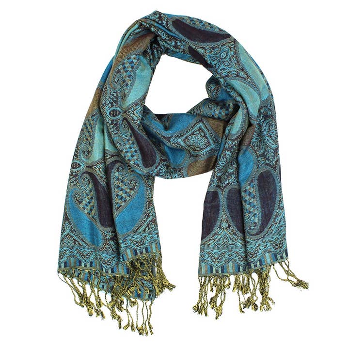 Sensibling Corp. - Wholesale Scarf - Women's - Large Paisley Pashmina Scarf Shawl3