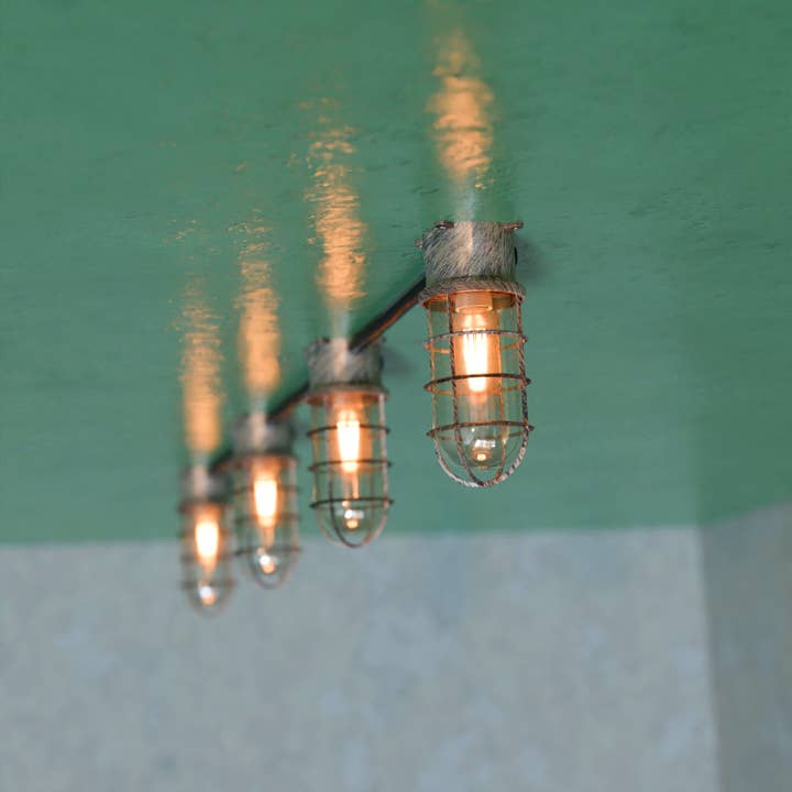 Ledsone – wholesale Chandelier/hanging light – Retro Oval Bulkhead Cage Wall Ceiling Mount Fitting Light ~55258